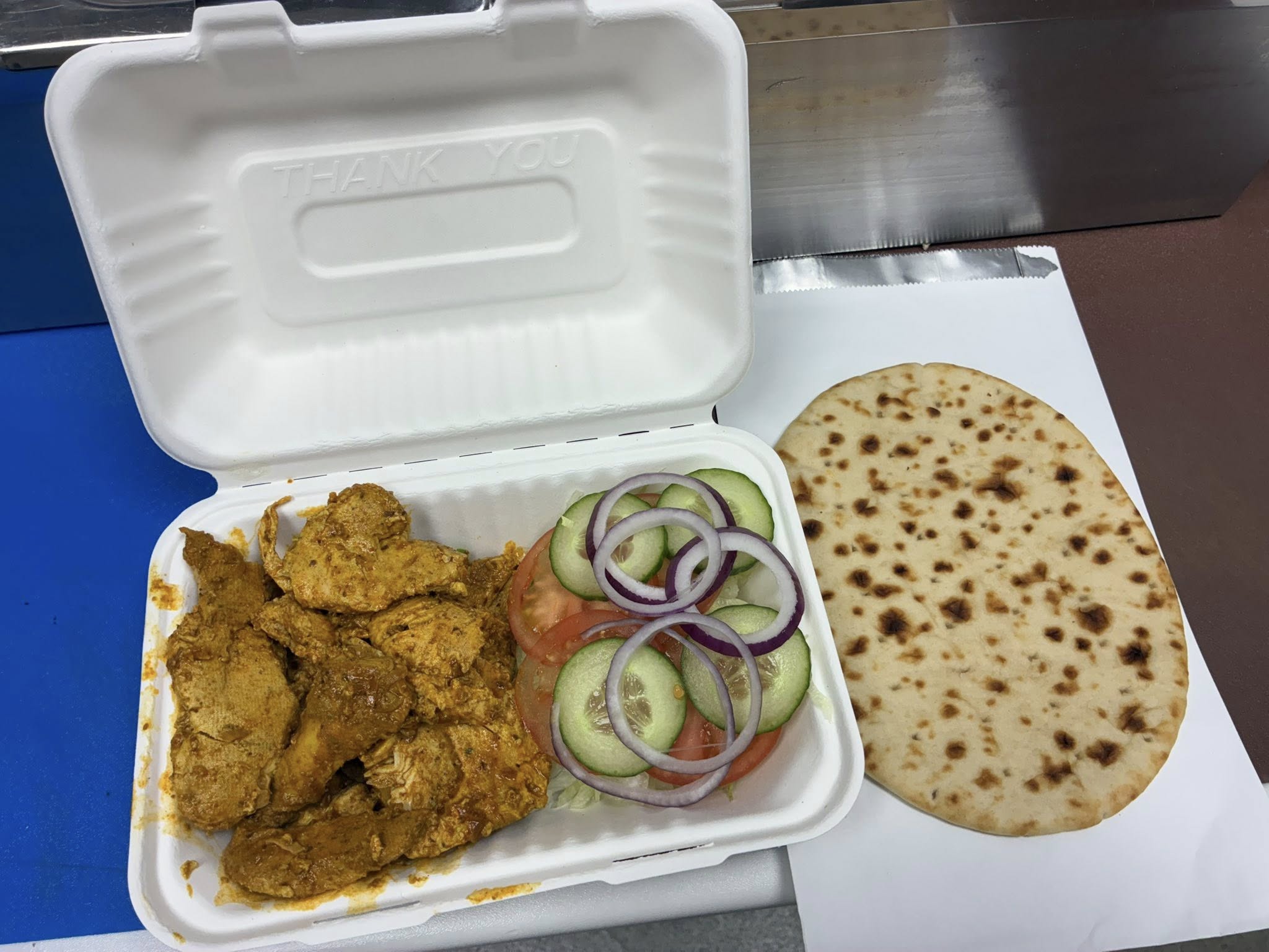 Roosters takeaway meal with salad