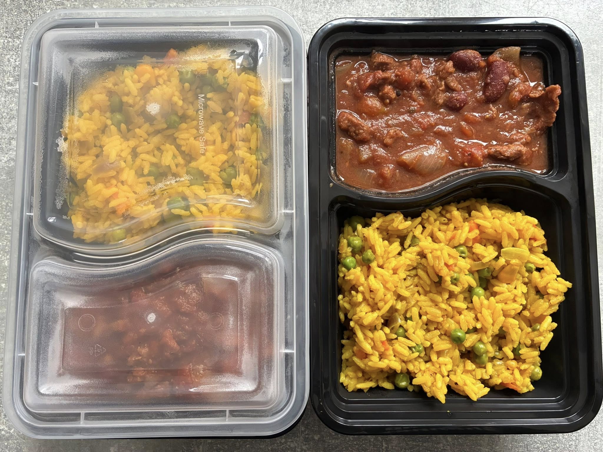 Roosters prepared rice meal